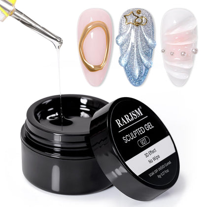 RARJSM front jar view showing clear sculpting gel and label for easy identification