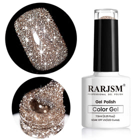 RARJSM front packaging showing reflective glitter gel and brand