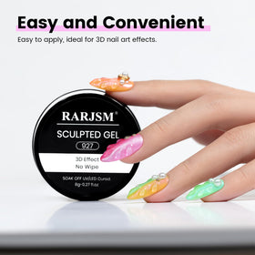 RARJSM gel texture close-up on brush showing smooth viscosity for precise lines