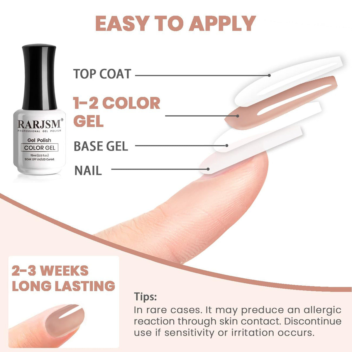 RARJSM label and cap detail highlighting salon-grade formula information