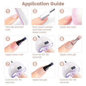 RARJSM home manicure flatlay with lamp and tools benefit: salon-quality DIY results