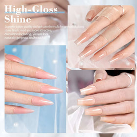RARJSM manicure in use with soft French look, demonstrates natural elegant result
