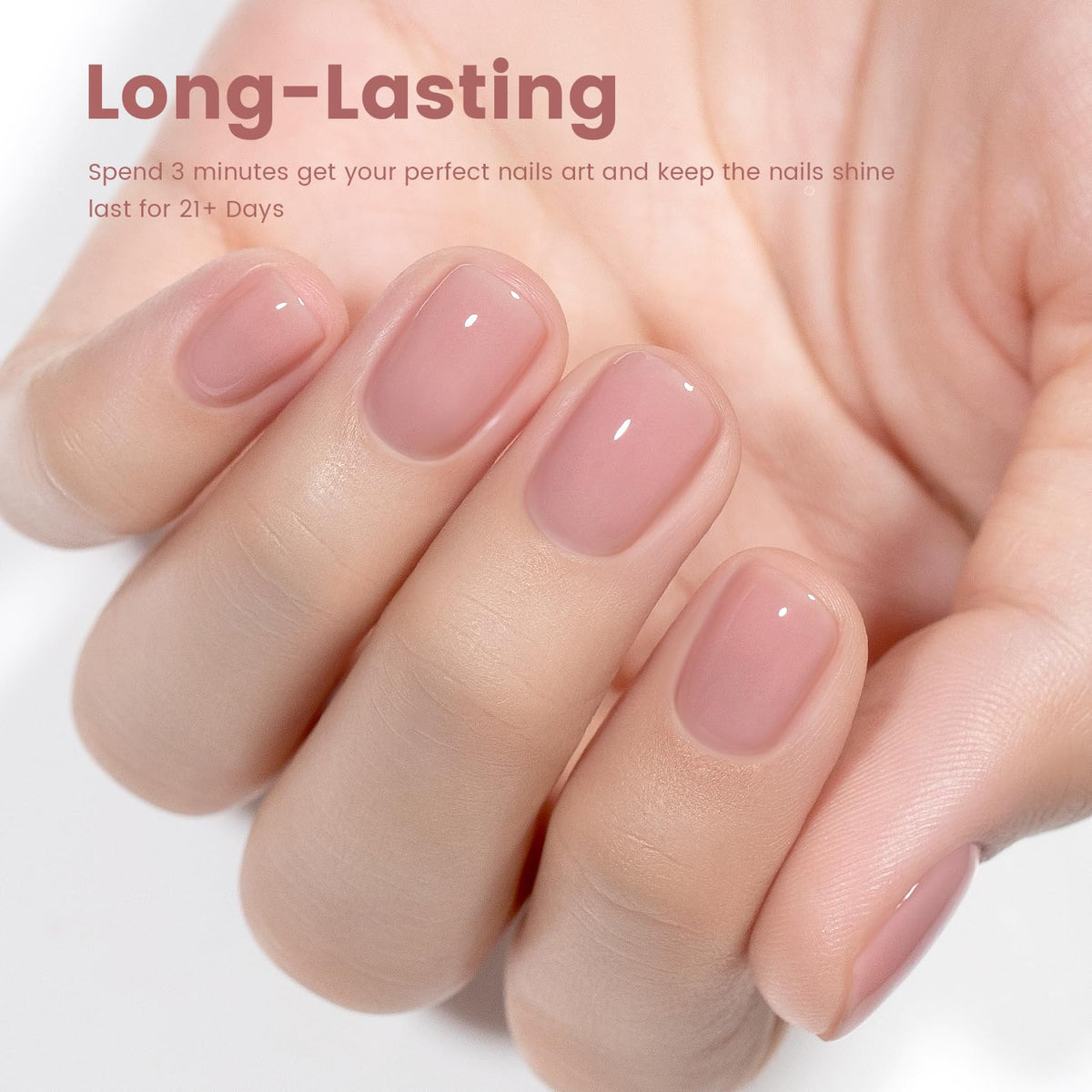 RARJSM swatch on fingertips showing natural nude finish benefit