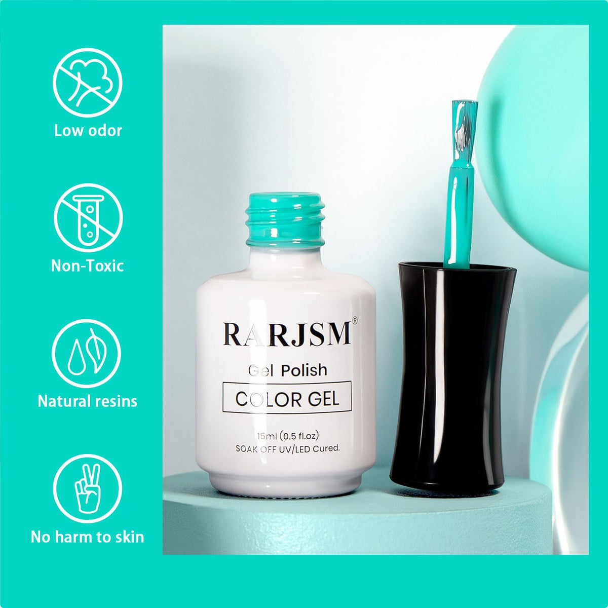 RARJSM applying polish under UV lamp showing quick curing and durable wear