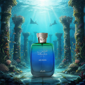 RASASI Hawas Atlantis bottle in hand illustrating true 100ml scale
