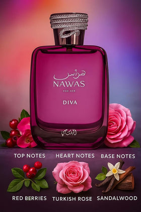 RASASI Hawas Diva applied on skin showing gentle warm dry-down