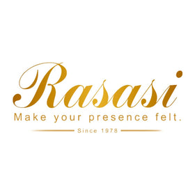 RASASI ingredients flatlay with clary sage, jasmine, marine notes highlighted