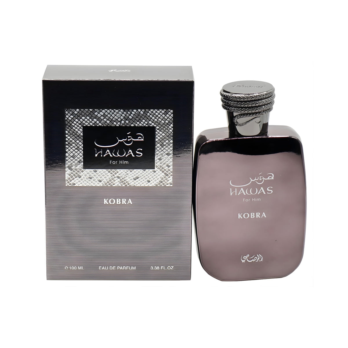 rasasi Hawas Kobra close atomizer head highlighting fine mist and control