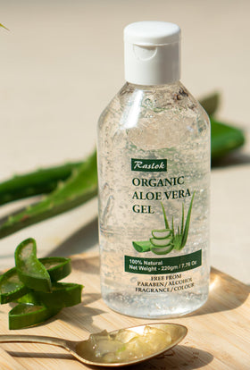 Raslok gel applied to hand demonstrating fast absorption and non-sticky finish