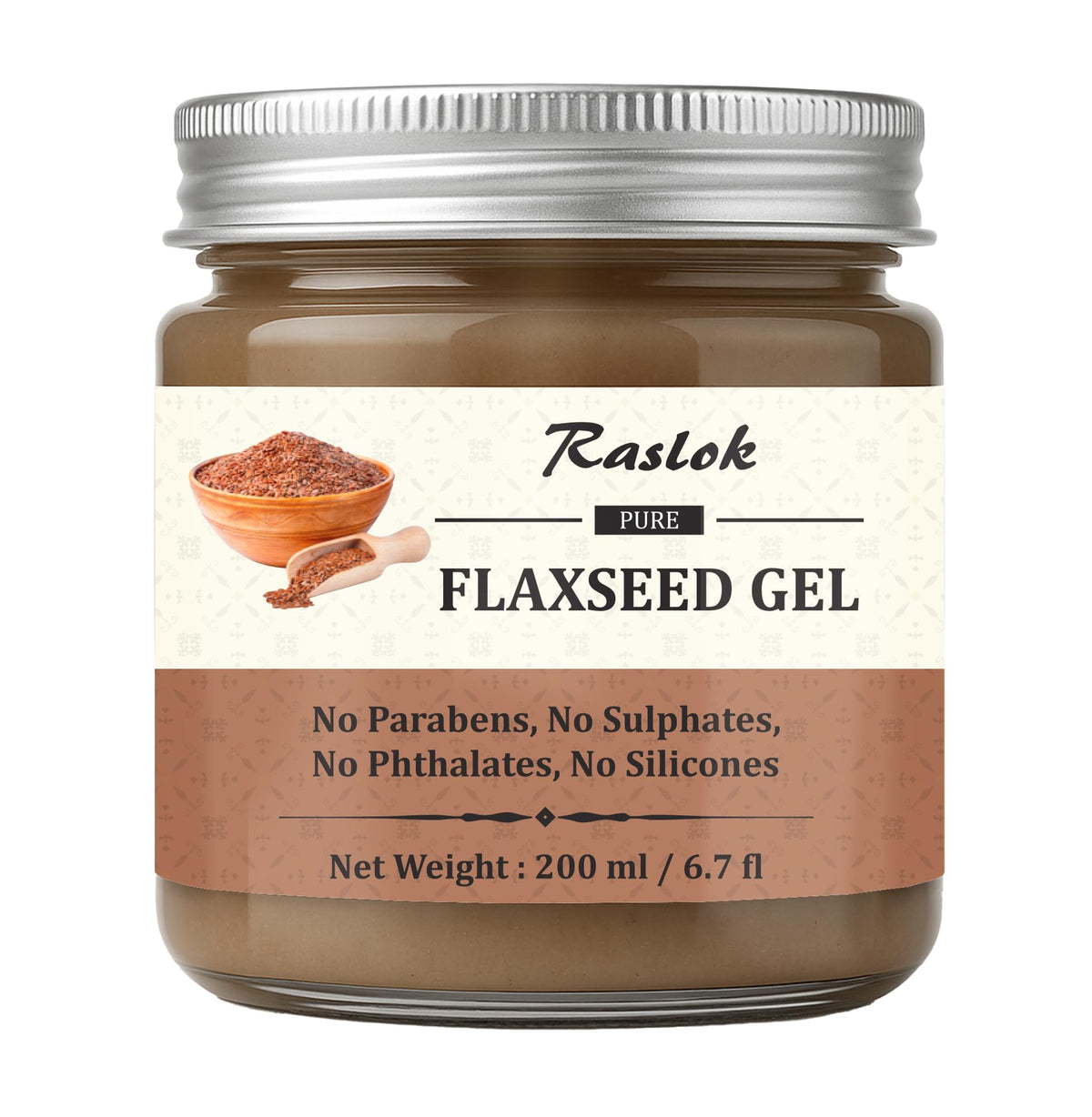Raslok size and label detail emphasizing clean, safe formula