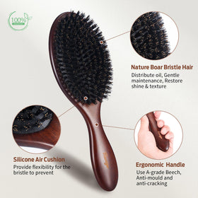 RAVEGO small wooden comb cleaner for detangling and maintaining brush hygiene