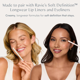 Ravie Beauty sharpening a lip liner showing gentle performance
