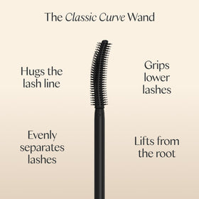 Ravie Beauty applied on model eyes demonstrating lifted, natural-looking lashes