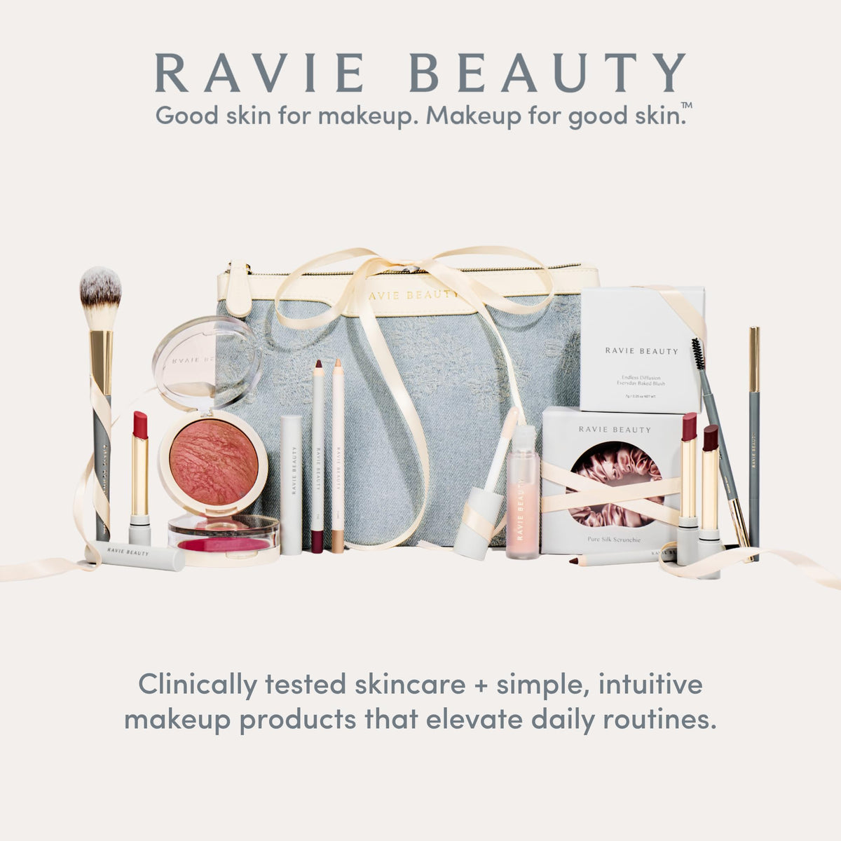 Ravie Beauty twist-off cap removed to demonstrate easy emptying and cleaning