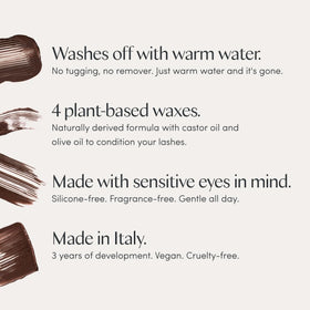 Ravie Beauty brown formula texture swirl highlighting smooth, buildable consistency