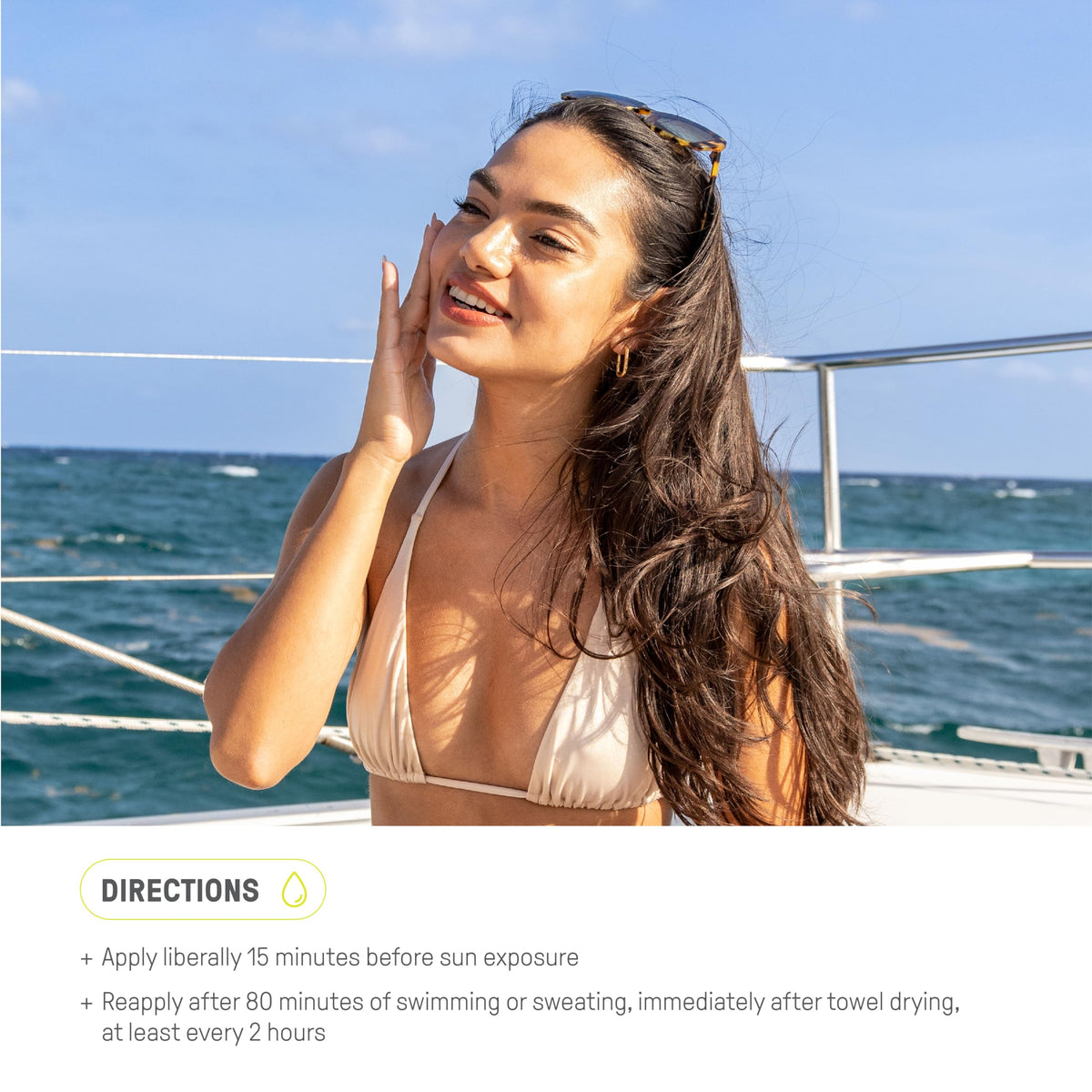Raw Elements in beach lifestyle setting showing reef-safe sunscreen use outdoors