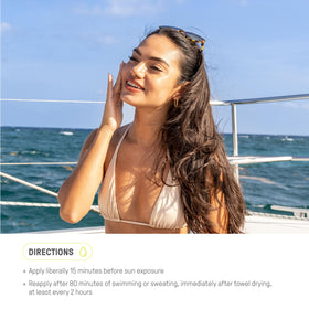 Raw Elements in beach lifestyle setting showing reef-safe sunscreen use outdoors