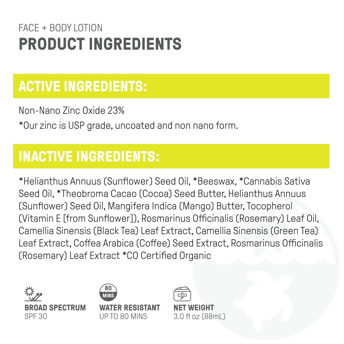 Raw Elements bio-resin packaging detail showing sustainable material benefit