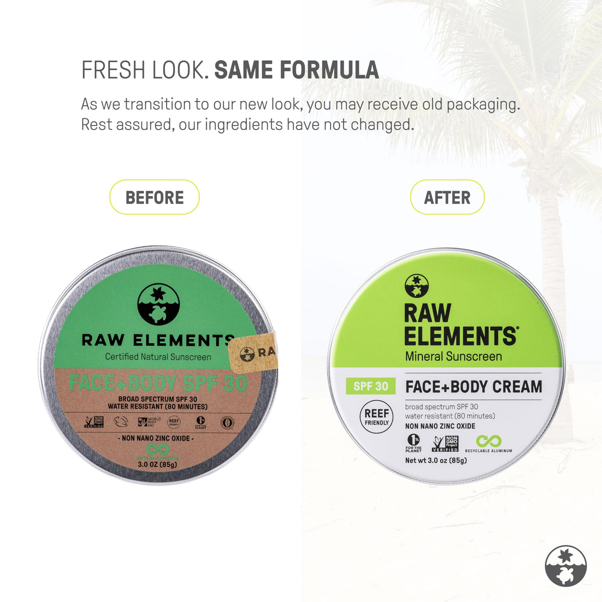 Raw Elements close-up zinc oxide texture illustrating natural mineral finish and gentle feel