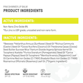 Raw Elements label and ingredients highlighting organic, reef-friendly formula