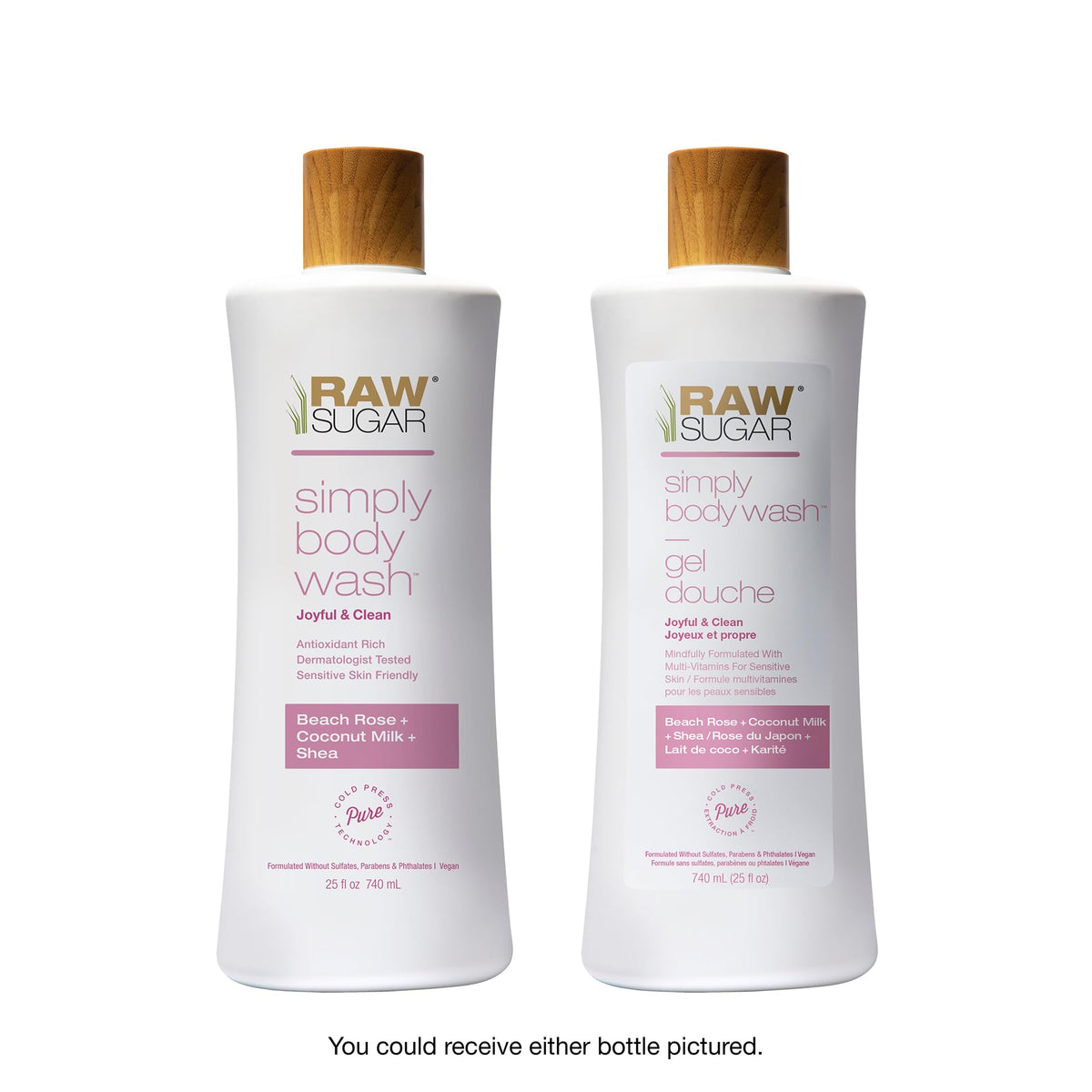 RAW SUGAR pump close-up with silky texture for gentle cleansing