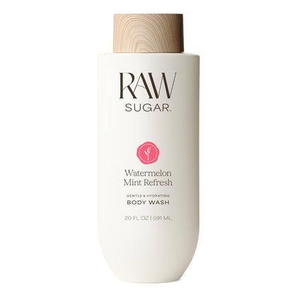 RAW SUGAR front packaging showing watermelon mint fragrance and benefits