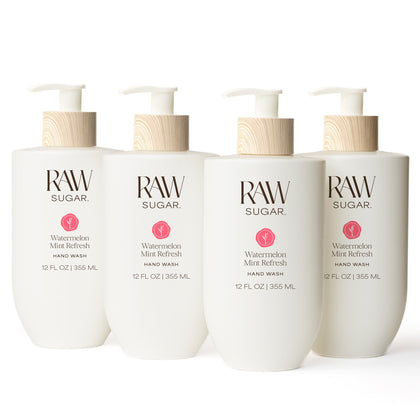 RAW SUGAR front packaging showing watermelon mint scent and benefits
