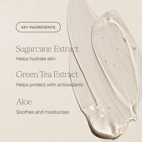 RAW SUGAR close-up of ingredient panel emphasizing microbiome-friendly benefit