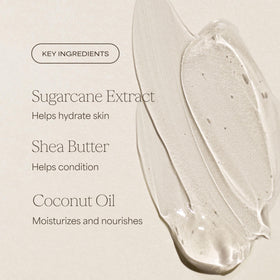 RAW SUGAR in-shower use scene showing soothing cleanse and comforting scent benefit