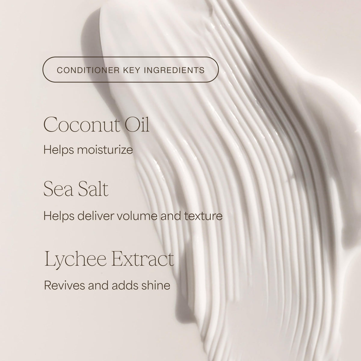 RAW SUGAR in-use photo of hands scrunching waves to show added texture and volume