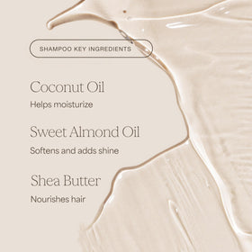RAW SUGAR pouring shampoo onto hand to show lathering and cleansing benefit