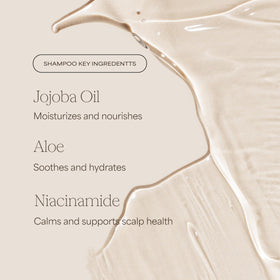 RAW SUGAR jojoba oil and aloe flatlay highlighting natural soothing ingredients