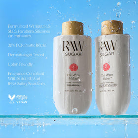 RAW SUGAR 16 fl oz bottle held in hand showing true size for value and portability