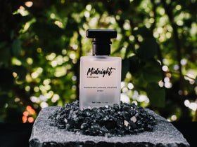 RawChemistry Midnight oil drop on skin demonstrating oil-based non-drying formula