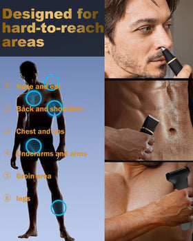 RAXMETRY body shave head detail for safer intimate area grooming