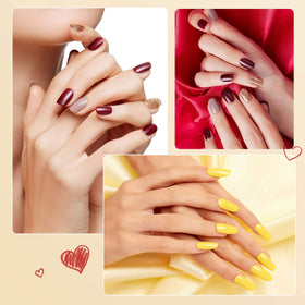 RayanWay finished manicure lifestyle shot showing polished nails made with the tips