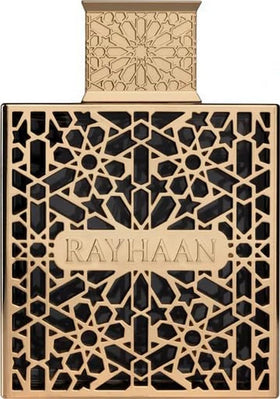 Rayhaan Elixir front bottle shot showing elegant glass and spray for confident styling