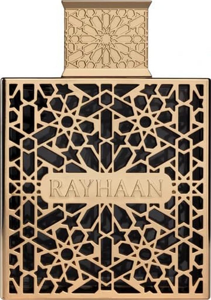 Rayhaan Elixir front bottle shot showing elegant glass and spray for confident styling