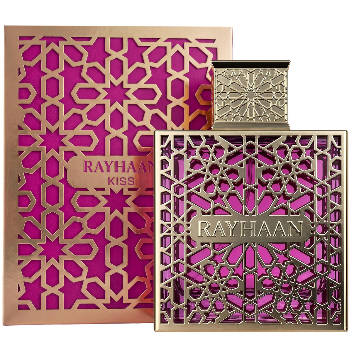 Rayhaan Kiss being sprayed on wrist in lifestyle scene highlighting long-lasting cozy scent
