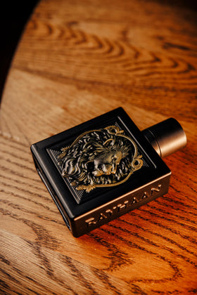 RAYHAAN Lion on dresser in evening setting illustrating stylish, memorable impression