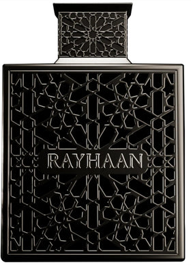 Rayhaan bottle front view showing packaging and elegant design for confident presentation