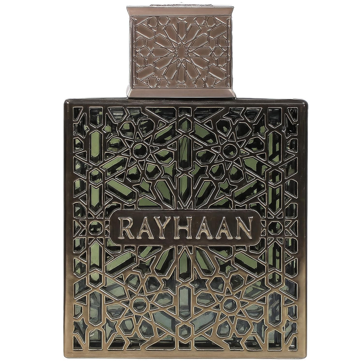 Person spraying Rayhaan Terra on wrist for long-lasting evening presence