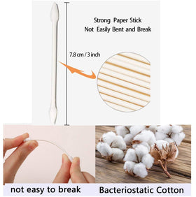 Rayhee swabs in use for makeup correction demonstrating precision