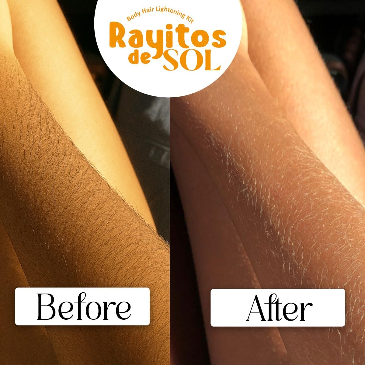 Rayitos de sol powder bleach texture close-up for effective coverage