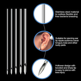 Rayyl disposable piercing clamp detail highlighting sturdy PVC material and hygienic use