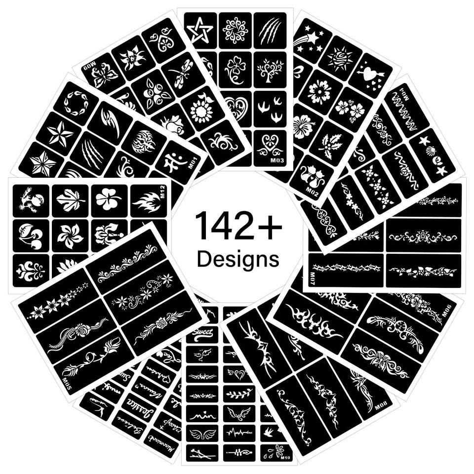 RAZET front packaging showing 12 stencil sheets, clear kit identification and variety