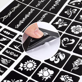 RAZET stencil used on cheek illustrating safe face painting and quick application