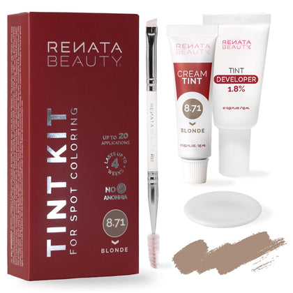 RB RENATA BEAUTY front packaging showing blonde spot tint kit and benefits