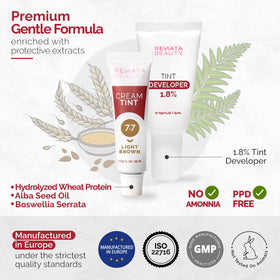 RB RENATA BEAUTY mixed tint cream in bowl demonstrating easy blending prior to use