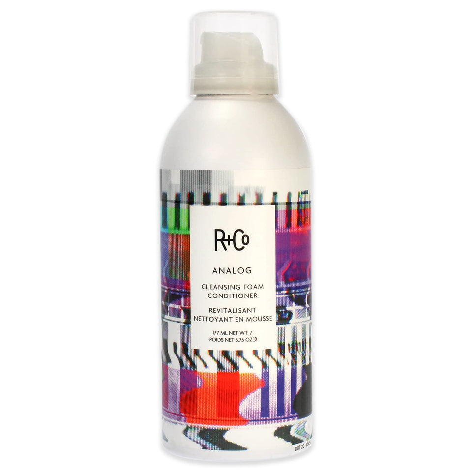 R+Co ANALOG front bottle view showing packaging and product benefits